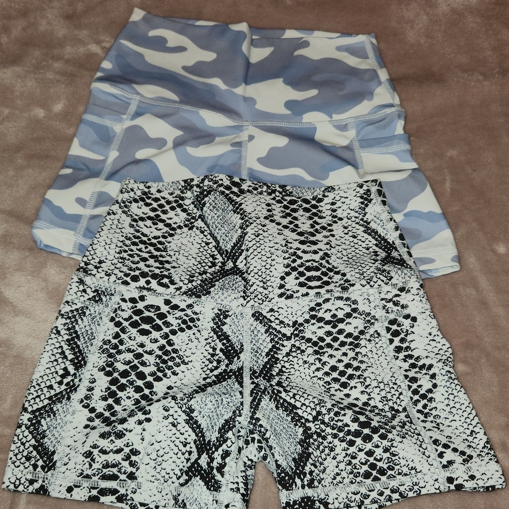 2 Pack Camo and Snake Print Shorts Set Great Deal